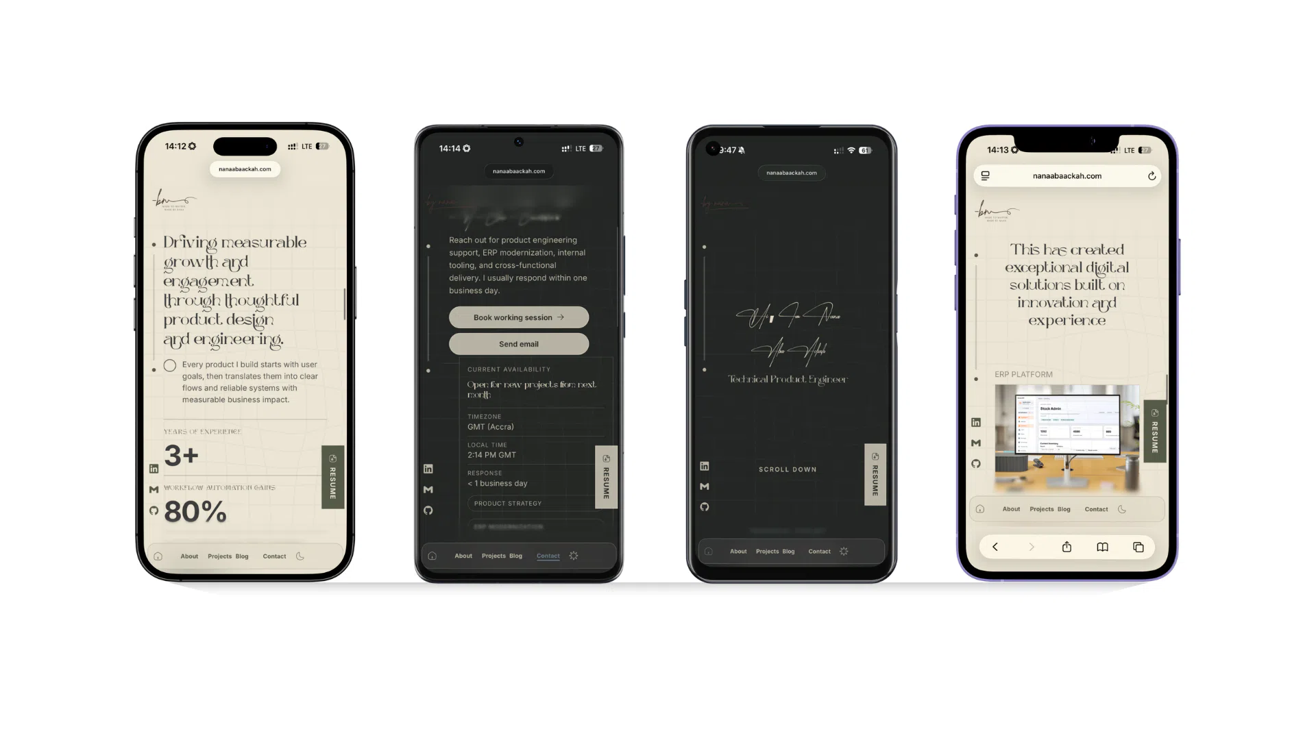 Portfolio Website (Astro + React) secondary supporting visual
